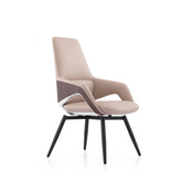 Hiram-L 時尚輕奢風辦公室皮革特色休閒扶手椅